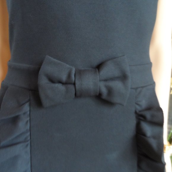 Red Valentino Black Front Ruffle A-Line Dress w/Lace Detail Size 2 - Picture 11 of 14